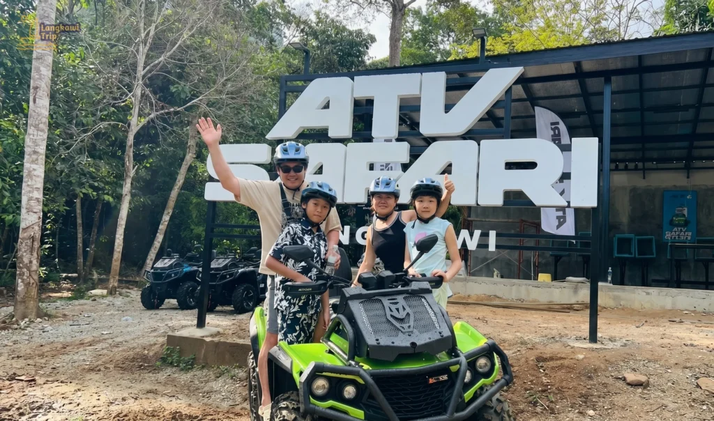 Family enjoying ATV safari Langkawi