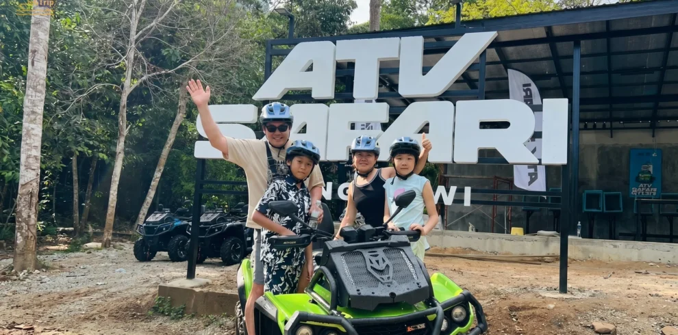 Family enjoying ATV safari Langkawi