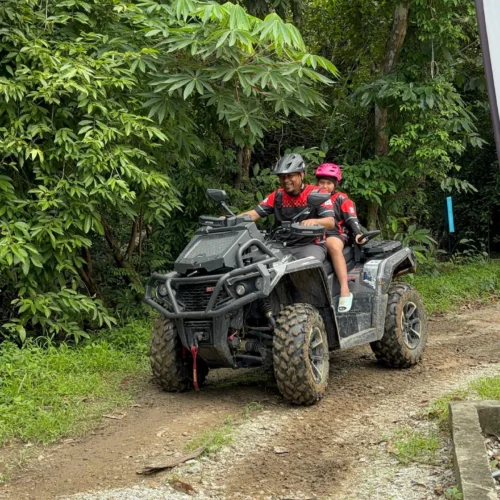 ATV ride suitable for kid at the back