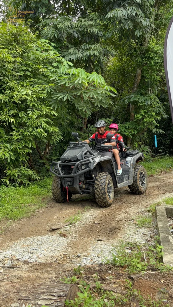 ATV ride suitable for kid at the back
