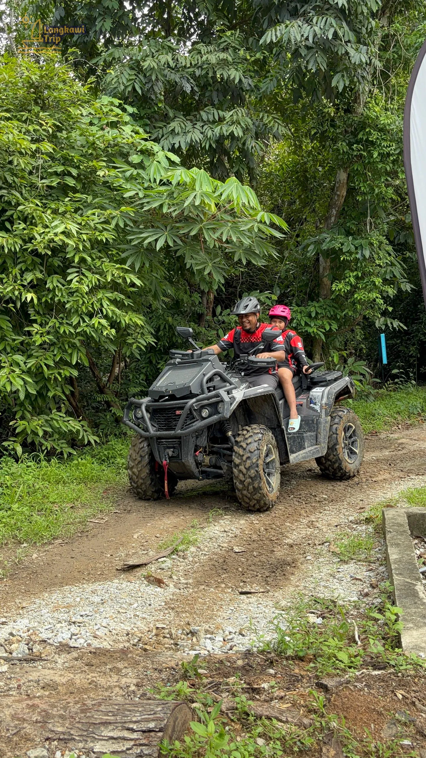 ATV ride suitable for kid at the back