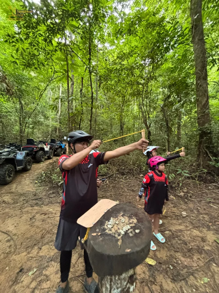 Slingshot practice target at Machinchang Forest